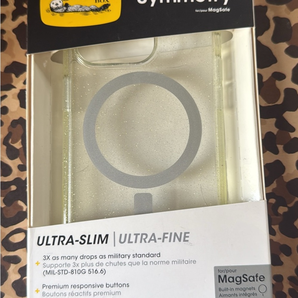 OtterBox Symmetry Series Clear Case for iPhone - Silver for IPhone 15 Pro